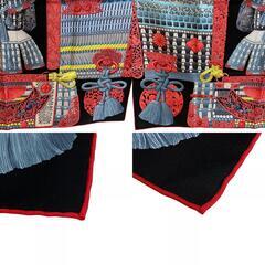 エルメス HERMES スカーフ PARURES DE SAMOURAIS 侍の鎧兜 カレ90 マルチの画像