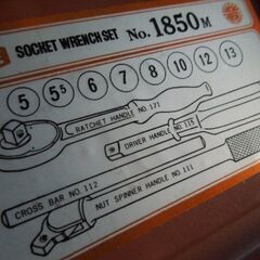 TONE　1/4サイズ　ミリ　ラチェットレンチセット　美品の画像