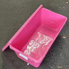 【リサイクルショップどりーむ荒田店】No.5628 収納 上蓋タイプ 収納家具 収納ケース ピンク 洋服収納の画像
