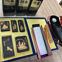 古墨・墨汁・硯・筆・墨バサミ　を纏めてお売りしますの画像