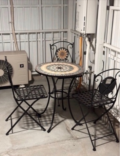 未使用 東京インテリア 運搬可テーブル&チェアセット (りめぼ) 東淀川