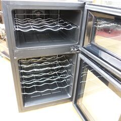 ガラス 照明付き SISワインセラー 家庭用 2ドア ワインセラー BCW-69DD ペルチェ方式 24本 エキスパート藤沢辻堂店の画像