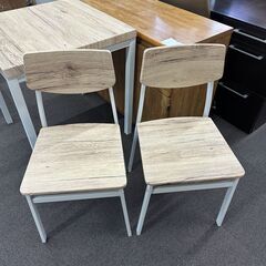 店頭引き渡し 中古 ダイニングセット テーブル イス×2 北欧 家具 の画像