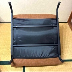 【美品】ソファ リクライニング　レザー調　1人掛け　スチールレッグソファ①の画像