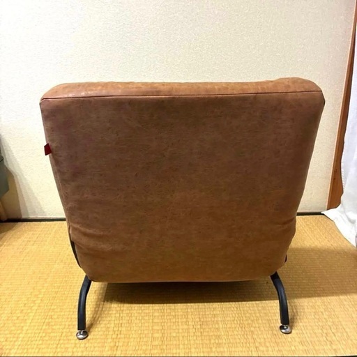 美品】【12/23まで】ソファ リクライニング レザー調 1人掛け スチール