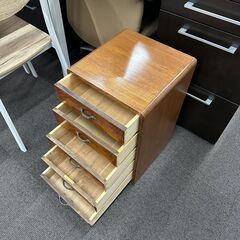 店頭引き渡し 中古 小引き出し レトロ 収納 5段 古家具 の画像