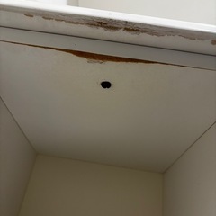 白いキッチン収納❣️ニトリ食器棚の画像