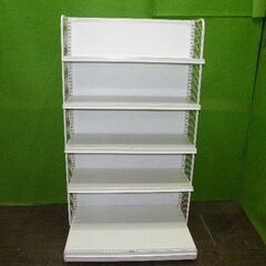 タナハシ製 H165cm×W90cm×D60cm 単体片面４段什器 サイドネット付き■陳列棚・システム什器■S-638の画像