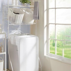 ニトリ洗濯機ラック(洗濯カゴ入れ)横幅伸縮可の画像