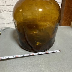昭和レトロガラス　デミションボトル　茶系の画像