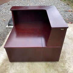 karimoku カリモク　コーナーテーブル　アンティーク　ヴィンテージ　コーナーチェアの画像