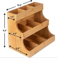 3段 竹製 ティーバッグオーガナイザー USEDの画像