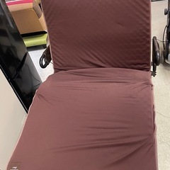 &　電動リクライニングベッド ATEX ツーモーター電動ベッド AX-BE735N ブラウン系　動作確認済みの画像