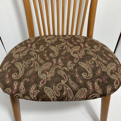 ペイズリー柄ダイニングチェア ナチュラル 北欧インテリア