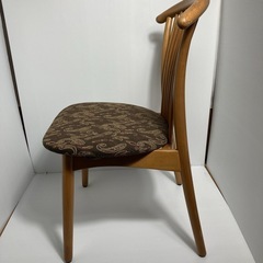 ペイズリー柄　ダイニングチェア  ナチュラル 北欧インテリア ヴィンテージ  リメイクの画像
