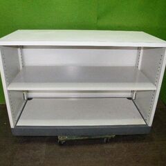 オカムラ製 スチールカウンター W120cm（キズ・汚れあり）■レジ台・作業台■R-318の画像