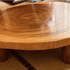 最終値下げ‼️ 格安‼️華麗‼️
一枚板高級ダイニングテーブル　高級座卓の画像