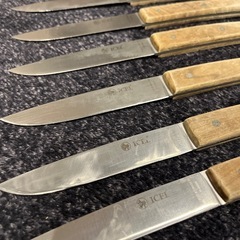 ICEL イセル ウッドハンドル テーブルナイフ ディナーナイフ ステーキナイフの画像