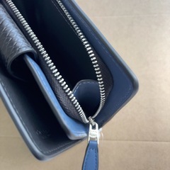 COACH ブルーブラック シルバー/インディゴマルチ 二つ折財布 【未使用】の画像