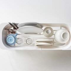 山崎実業 伸縮　水切りバスケット 水切りカゴ　ACUTOの画像