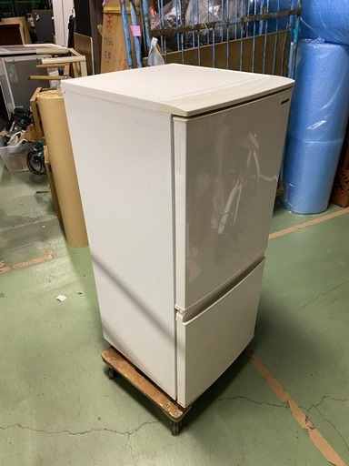 ○東165 動作品 SHARP 2ドア冷蔵庫 SJ-D14E-W 2019年製 一人暮らし用 137L