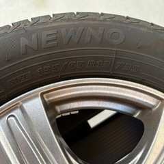 155/65/13BSラジアルタイヤ、アルミホイールの画像