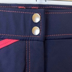 【未使用】カバリノマリーノ Cavallino Marino HKM キュロット パンツ フルシート 40 ネイビー 46666969 レディース 乗馬ズボン 馬術の画像