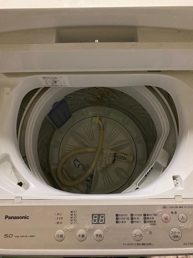 ○東166 動作品 Panasonic 洗濯機 NA-F50B13 5.0L 縦型 一人暮らし用 2019年製