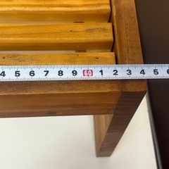 パン屋使用 木製什器 パン陳列台／約60×40cm スノコ棚タイプ｜まとめ買い可（全2個）の画像