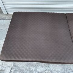 ★ 折りたたみ ベッド ニトリ ダブルメッシュ 2 ダークブラウン NITORI W95xD193xH37cmの画像