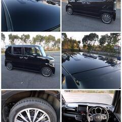 平成 28 年式／ホンダ／NーBOX カスタム／G ターボ Lパッケージ／後期モデル／禁煙車／エアロパーツ／アルミホイール／両側パワースライドドア／スマートキー／ナビ／フルセグテレビ／バックモニター／ビルトインETC／車内 清掃済み／ 車検 09/08の画像