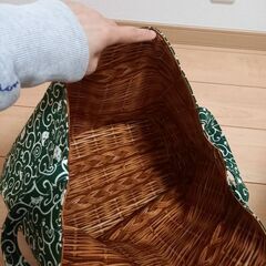 ⚠️0円出品⚠️布バスケット 大サイズ①(ハンドメイドの物)(猫柄)の画像