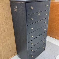 ★リユースのサカイ千葉中央店★  チェスト 黒系 H116×D39×W60 クリーニング済み TC5811の画像