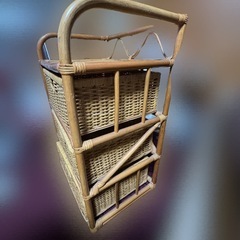 ラタン製収納ボックス  藤収納ボックスの画像