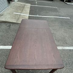 日進木工 nissin 伸長式ダイニングテーブル ダークブラウンの画像