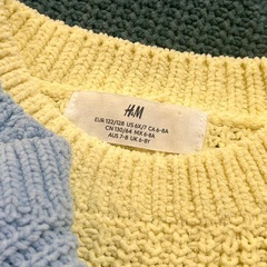 H&M キッズ130cmニートセーター💛黄色の画像