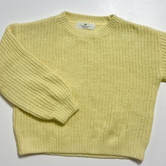 H&M キッズ130cmニートセーター💛黄色の画像