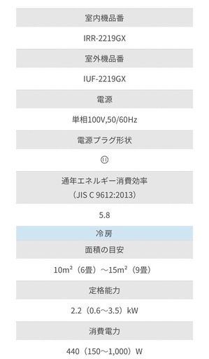 エアコン アイリスオーヤマ　　