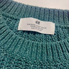 H&M キッズ130cmニートセーター‪💚緑の画像
