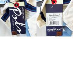 【未使用】HORSEWARE Eda Tech Polo 半袖 ハーフジップシャツ S ホワイト CJNKIO-W000 レディース 乗馬 馬術の画像