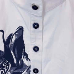 エクイライン EQUILINE 半袖 ライディングシャツ XS ホワイト レディース 乗馬 馬術の画像