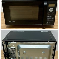 【極美品】2022年 フラットタイプ オーブンレンジ 電子レンジ SHARP RE-F161-Bの画像