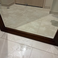 🪞全身鏡 幅広タイプ 木枠 インテリアにも◎ スタンドミラーの画像