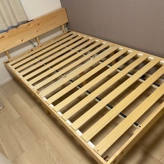 値下げ！！タンスのゲン セミダブルベッド マットレスセットの画像