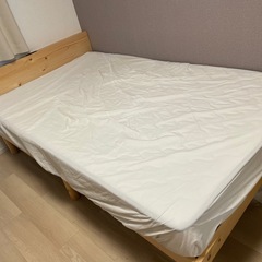 値下げ！！タンスのゲン セミダブルベッド マットレスセットの画像