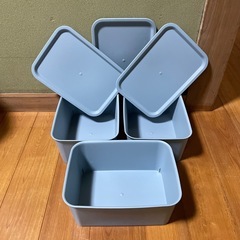 カゴ、収納ボックスのセットの画像