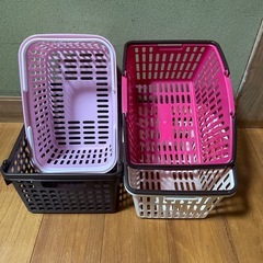 カゴ、収納ボックスのセットの画像