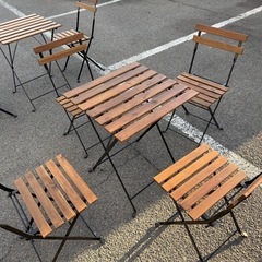 テーブル＋チェア4 屋外用の画像
