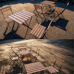 テーブル＋チェア4 屋外用の画像