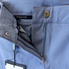 【未使用】エクイライン EQUILINE キュロット パンツ フルグリップ BREECHES 46 ライトブルー N08875 レディース 乗馬ズボン 馬術の画像
